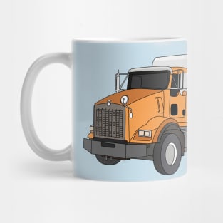 Concrete cement mixing truck cartoon illustration Mug